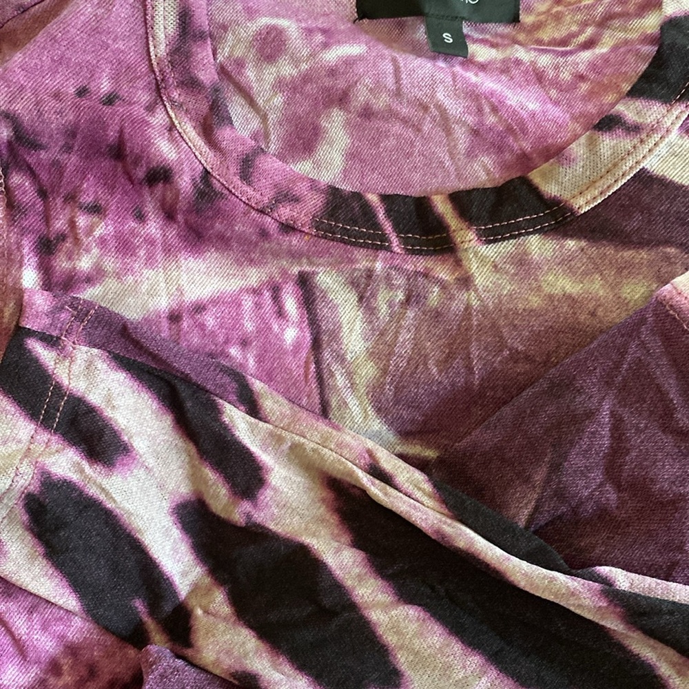 Karen Kane Very Stretchy Pink Purple Print Top NeverUsed - Picture 16 of 16